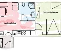Appartement - 45 m² für max. 3 Personen