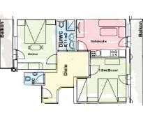 Geräumiges Appartement - 70 m² für max. 5 Personen